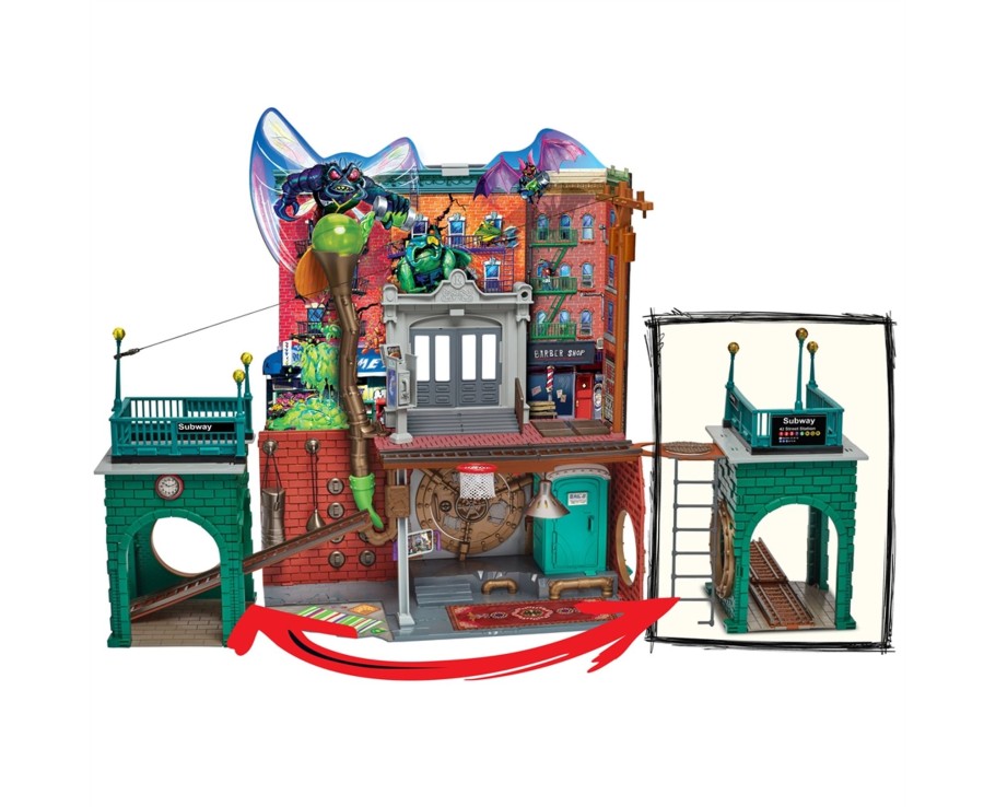 Toys Ken Black Toys | Tmnt - Mutant Mayhem Sewer Lair Playset