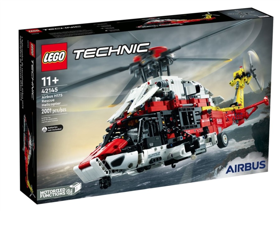 Toys Ken Black Toys | Lego 42145 Technic Airbus H175 Rescue Helicopter Toy Model