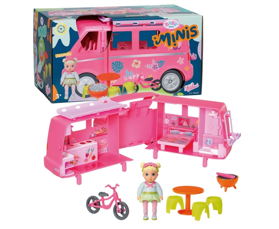 Toys Ken Black Toys | Baby Born Minis Campervan With Jasmin