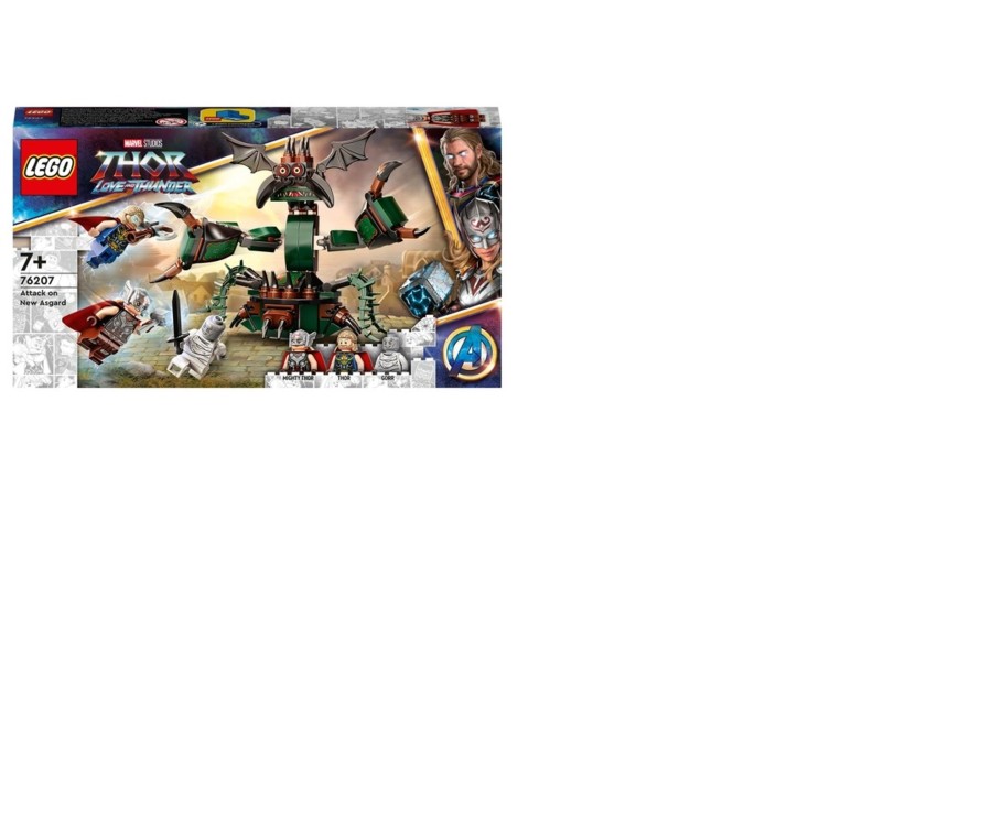 Toys Ken Black Toys | Lego 76207 Marvel Attack On New Asgard Thor & Monster Set