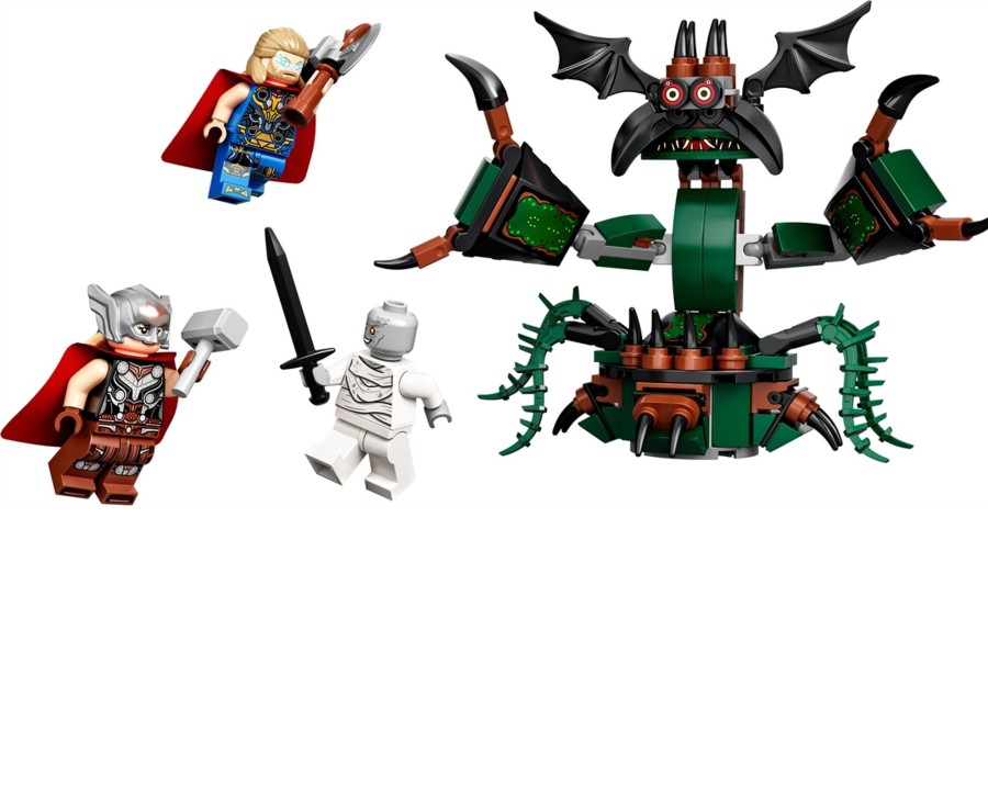 Toys Ken Black Toys | Lego 76207 Marvel Attack On New Asgard Thor & Monster Set