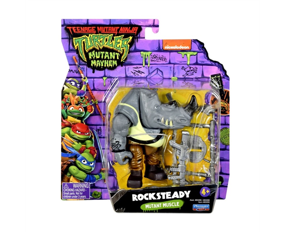 Toys Ken Black Toys | Tmnt Mutant Mayhem Basic Figure - Rocksteady