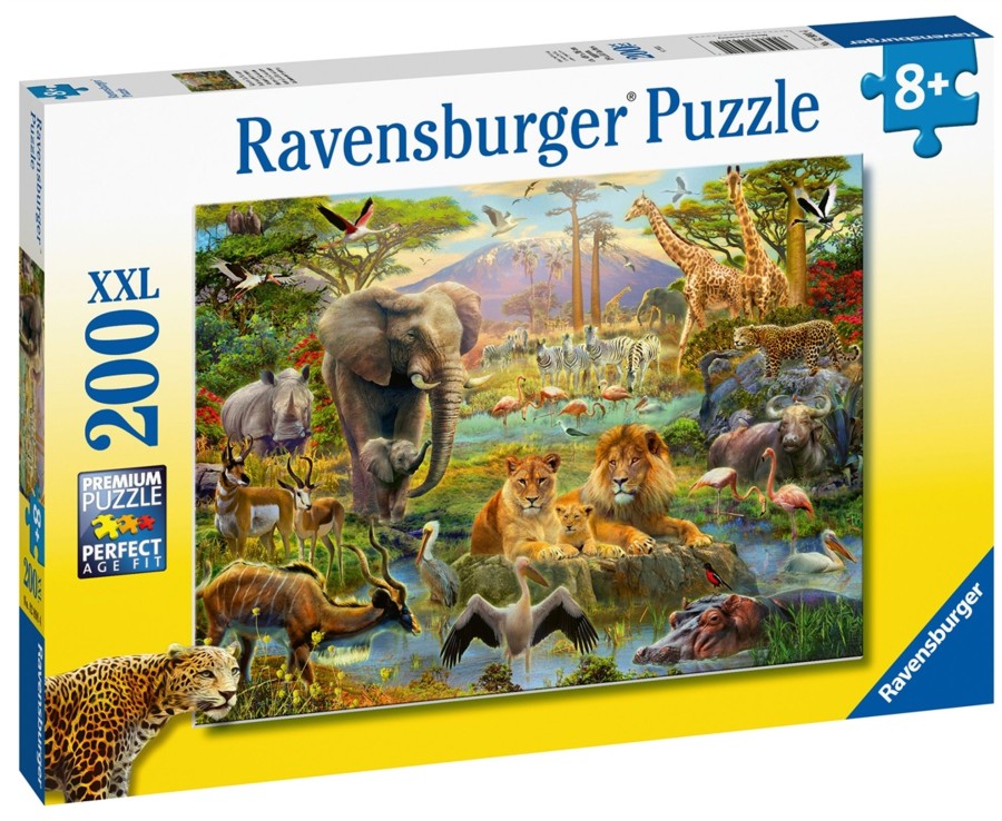 Learning & Education Ken Black Toys | Ravensburger Animals Of The Savanna Xxl 200 Piece Jigsaw Puzzle