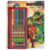 Learning & Education Ken Black Toys | Dino World Colouring Book With Coloured Pencils