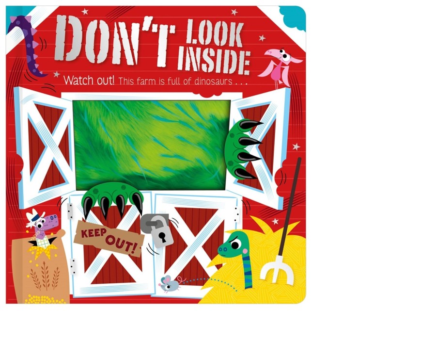 Learning & Education Ken Black Toys | Don'T Look Inside (This Farm Is Full Of Dinosaurs…) Lift-The- Flap Book