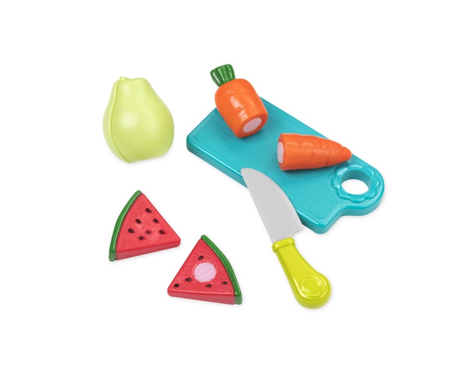 Learning & Education Ken Black Toys | Battat Farmers Market Produce Basket Velcro Play Food